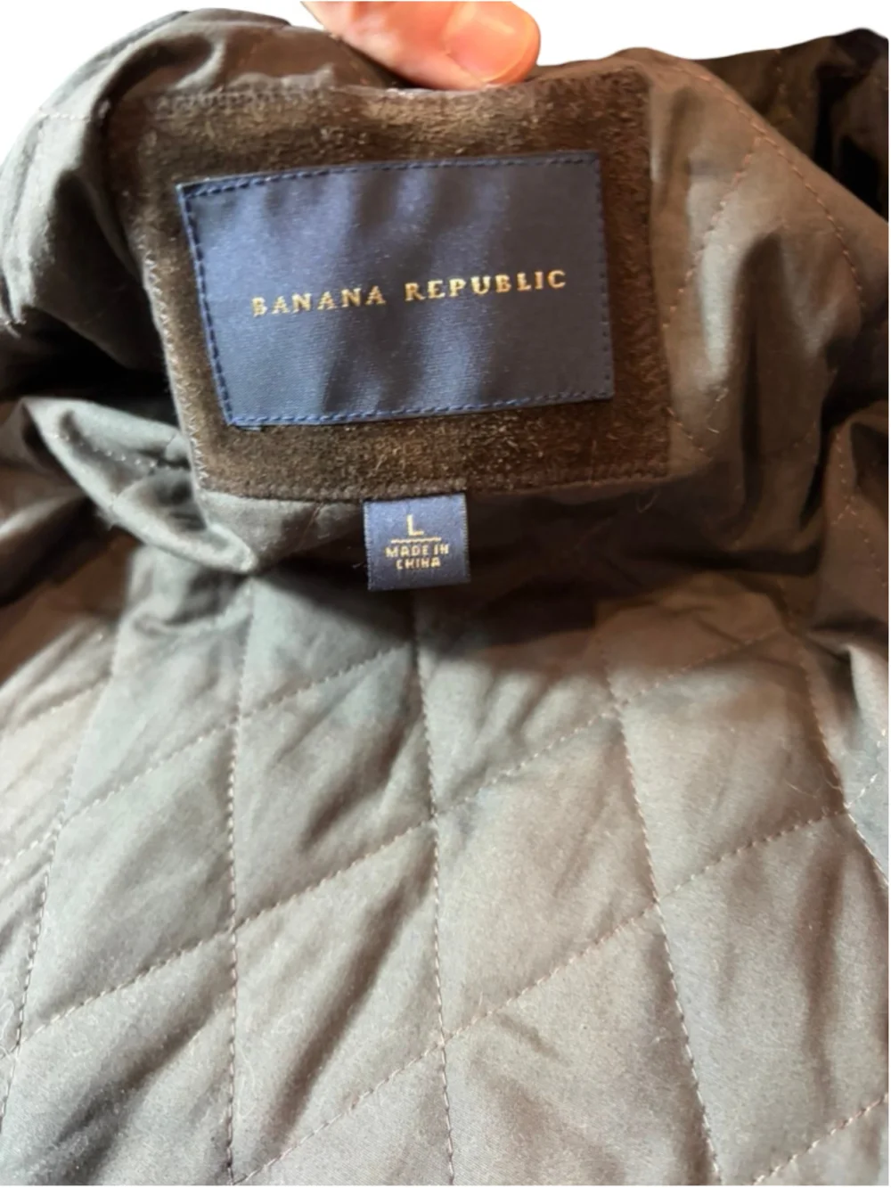 Banana Republic Brown Genuine Suede Leather Car Coat Jacket Men’s Large